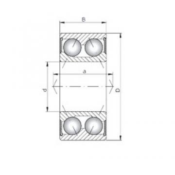 ISO 3802-2RS angular contact ball bearings