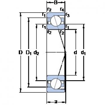 SKF 7011 ACD/HCP4A angular contact ball bearings