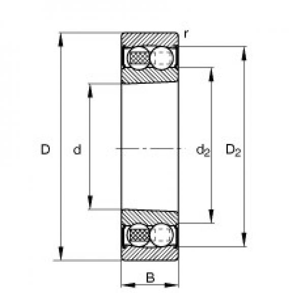 FAG 2211-K-2RS-TVH-C3 self aligning ball bearings #2 image
