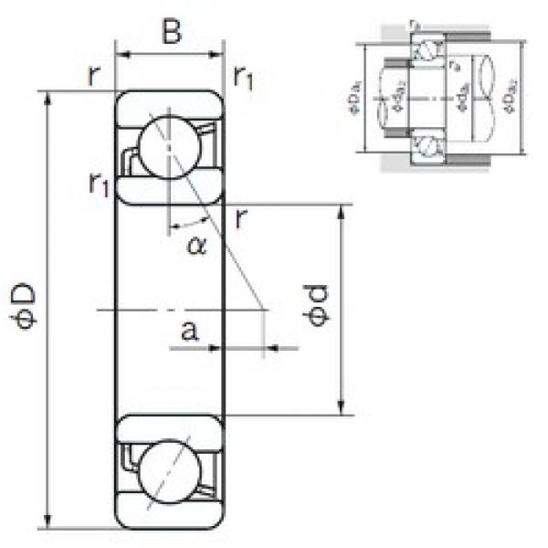 NACHI 7032C angular contact ball bearings #3 image