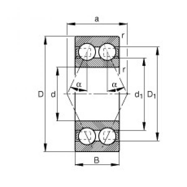 FAG 3002-B-TVH angular contact ball bearings #2 image